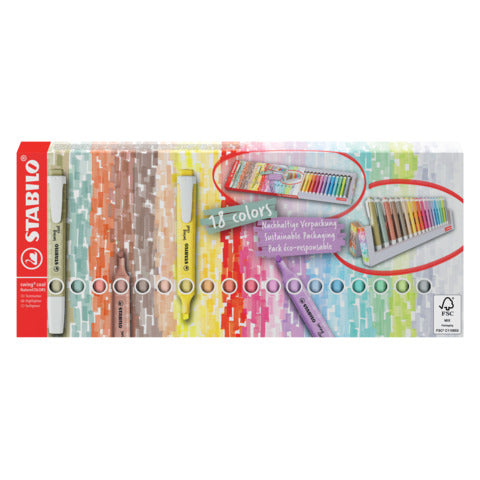 stabilo-desk-set-evidenziatori-swing-cool-naturecolors-18-colori-assortiti-275-18-02-5