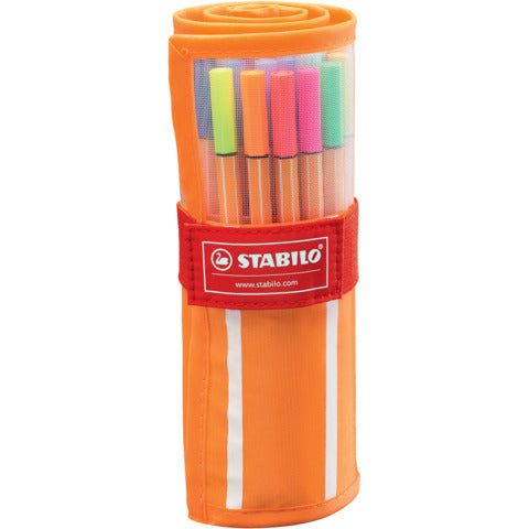 stabilo-fineliner-point-88-0-4-mm-assortiti-25-colori-standard-5-neon-rotolo-30-8830-2