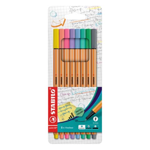 stabilo-fineliner-point-88-0-4-mm-assortiti-colori-pastello-astuccio-8-88-8-01