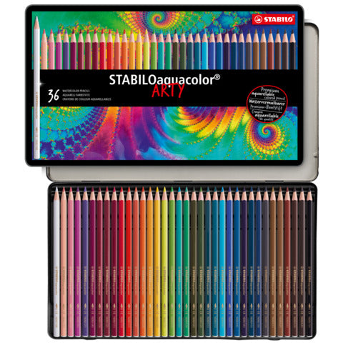 stabilo-matite-colorate-acquarellabili-aquacolor-scatola-metallo-assortiti-conf-36-pezzi-1636-5