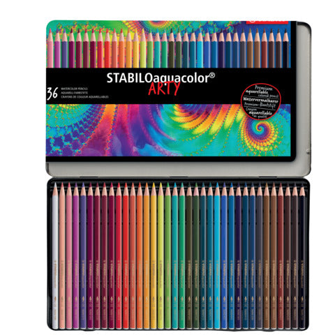 stabilo-matite-colorate-acquarellabili-aquacolor-scatola-metallo-assortiti-conf-36-pezzi-1636-5