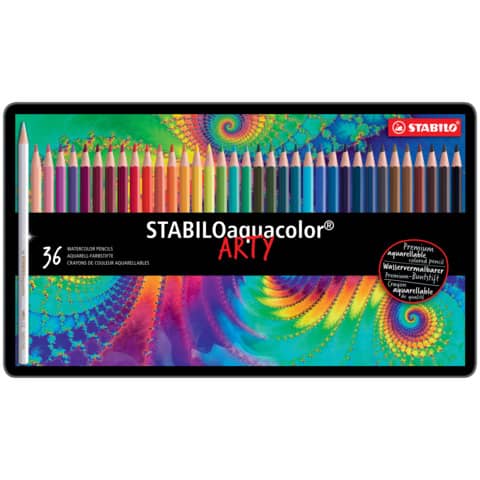 stabilo-matite-colorate-acquarellabili-aquacolor-scatola-metallo-assortiti-conf-36-pezzi-1636-5
