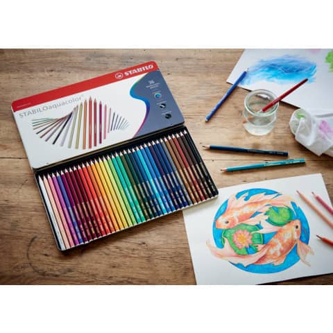 stabilo-matite-colorate-acquarellabili-aquacolor-scatola-metallo-assortiti-conf-36-pezzi-1636-5