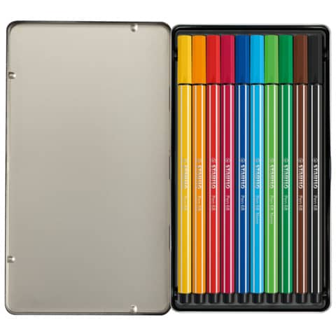 stabilo-pennarelli-pen-68-1-mm-scatola-metallo-assortiti-conf-10-pezzi-6810-6