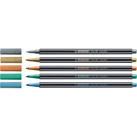 stabilo-pennarelli-pen-68-metallic-1-mm-blu-metallizzato-68-841