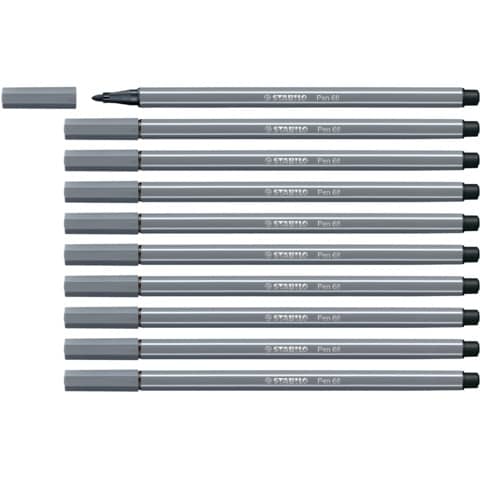 stabilo-pennarelli-pen-68-tratto-1-mm-grigio-scuro-68-96