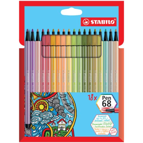 stabilo-pennarelli-pen-68-tratto-1-mm-scatola-cartone-18-colori-assortiti-6818-22-6