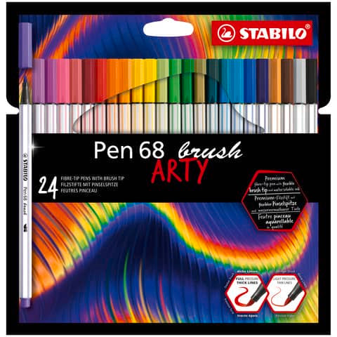 stabilo-pennarello-arty-line-pen-68-brush-punta-pennello-conf-24-colori-assortiti-568-24-21-20