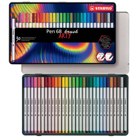 stabilo-pennarello-arty-line-pen-68-brush-punta-pennello-conf-30-colori-assortiti-568-30-31-20