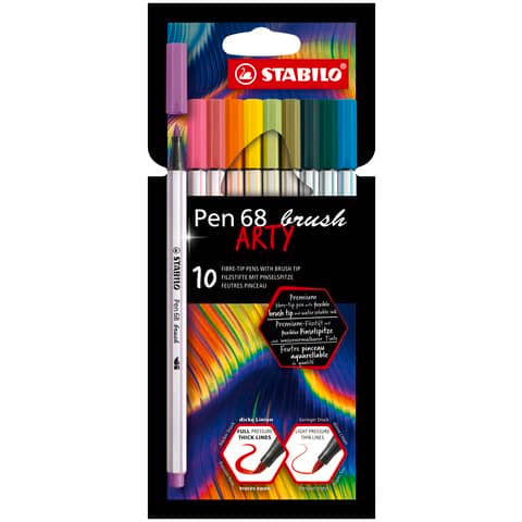 stabilo-pennarello-arty-line-pen-68-brush-punta-pennello-conf-8-colori-assortiti-568-10-21-20