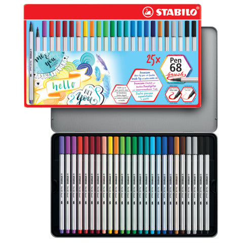 stabilo-pennarello-pen-68-brush-punta-pennello-m-conf-25-colori-assortiti-1-mm-568-25-321