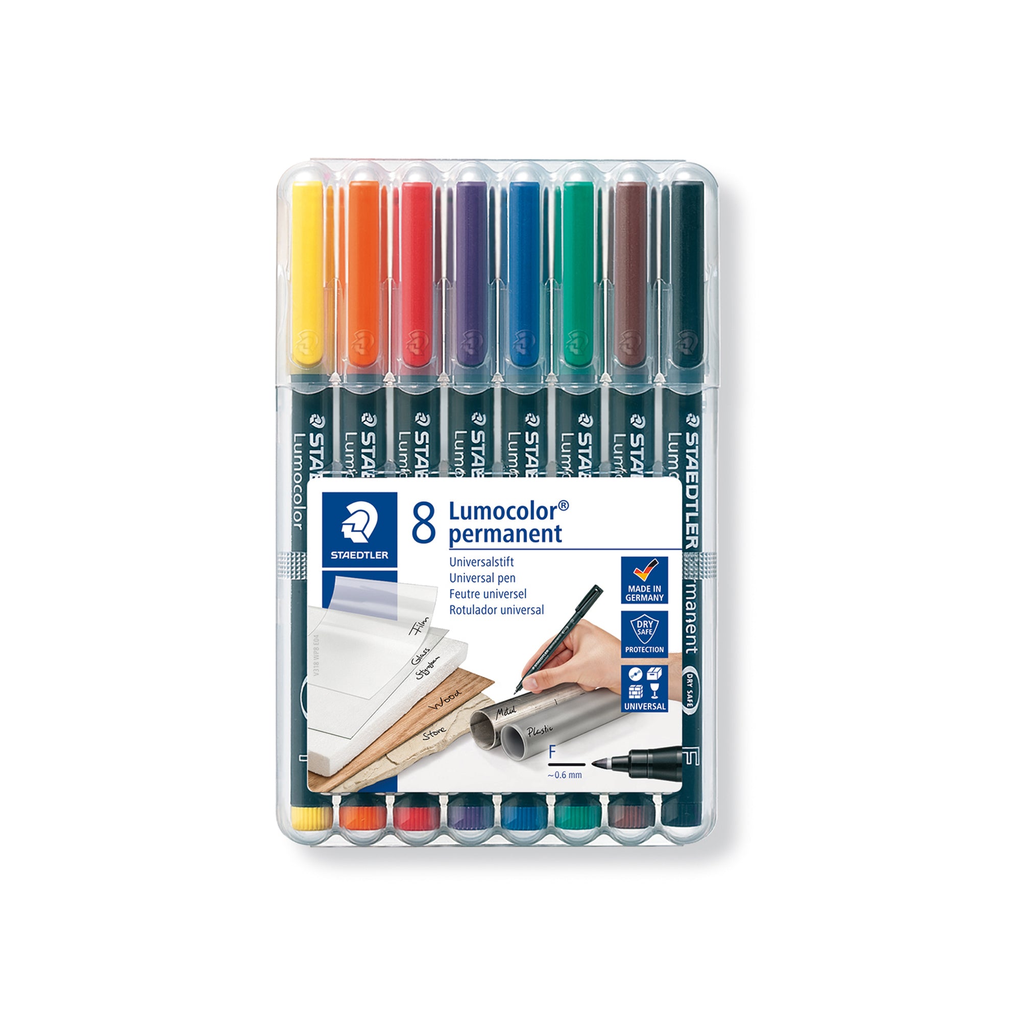 staedtler-busta-8-pennarelli-lumocolor-permanent-318-f-0-6mm
