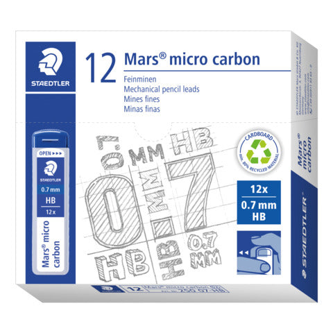 staedtler-mine-sottili-mars-micro-carbon-250-hb-0-7-mm-confezione-12-pezzi-250-07-hb