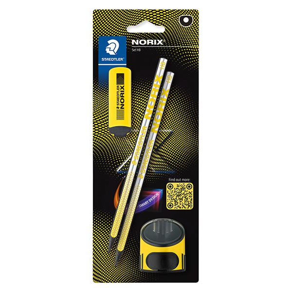 staedtler-set-2-matite-hb-temperamatite-gomma-norix-giallo