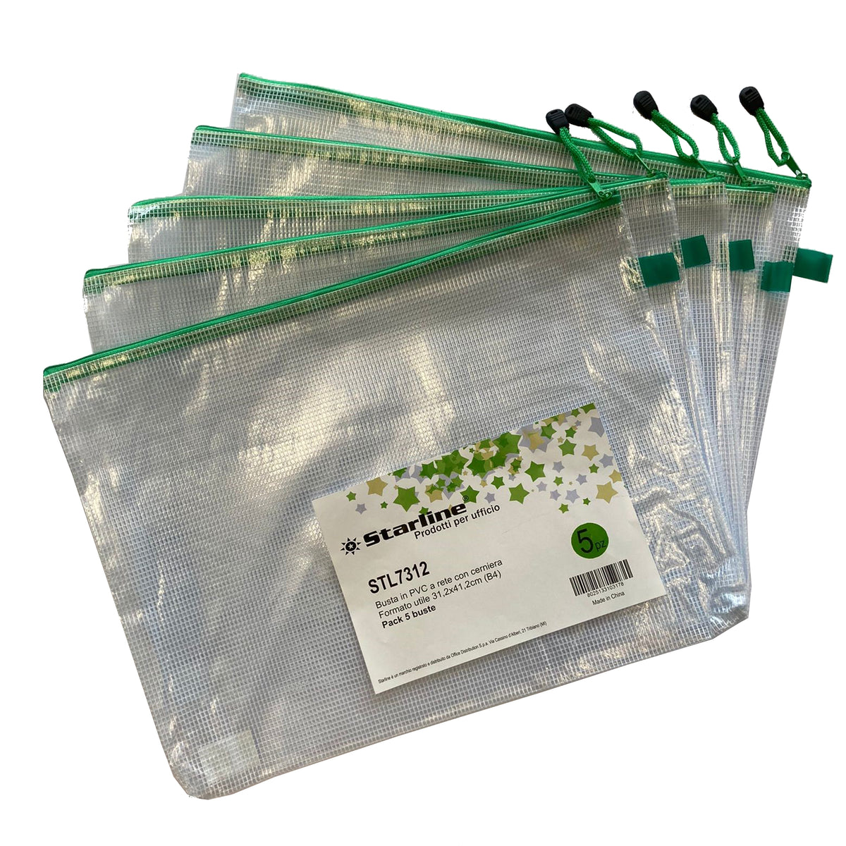 starline-busta-pvc-rete-b4-31-2x41-2cm-cerniera-verde