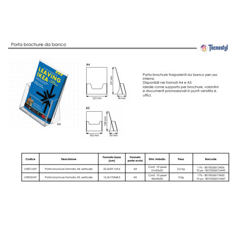 tecnostyl-porta-brochure-banco-uso-interno-trasparente-a4-verticale-lh001-mt