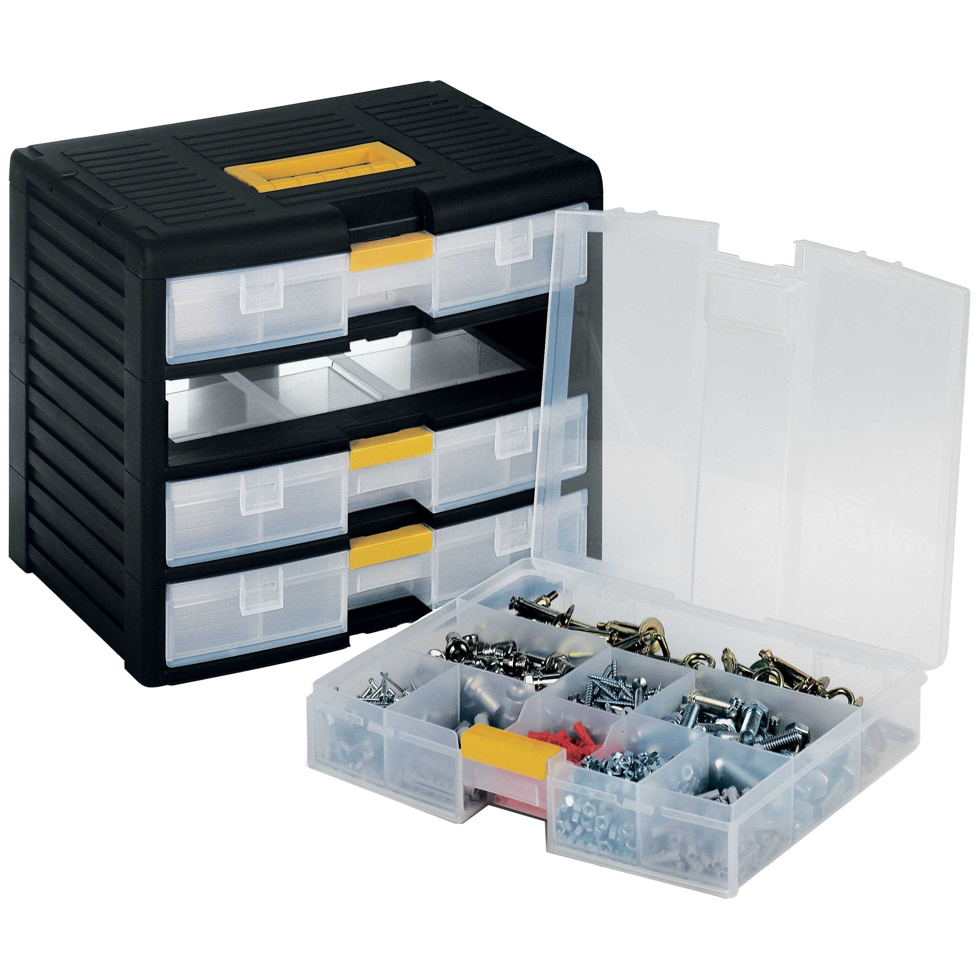 terry-cassettiera-modulare-maniglia-4-cassetti-nero-trasparente-store-age