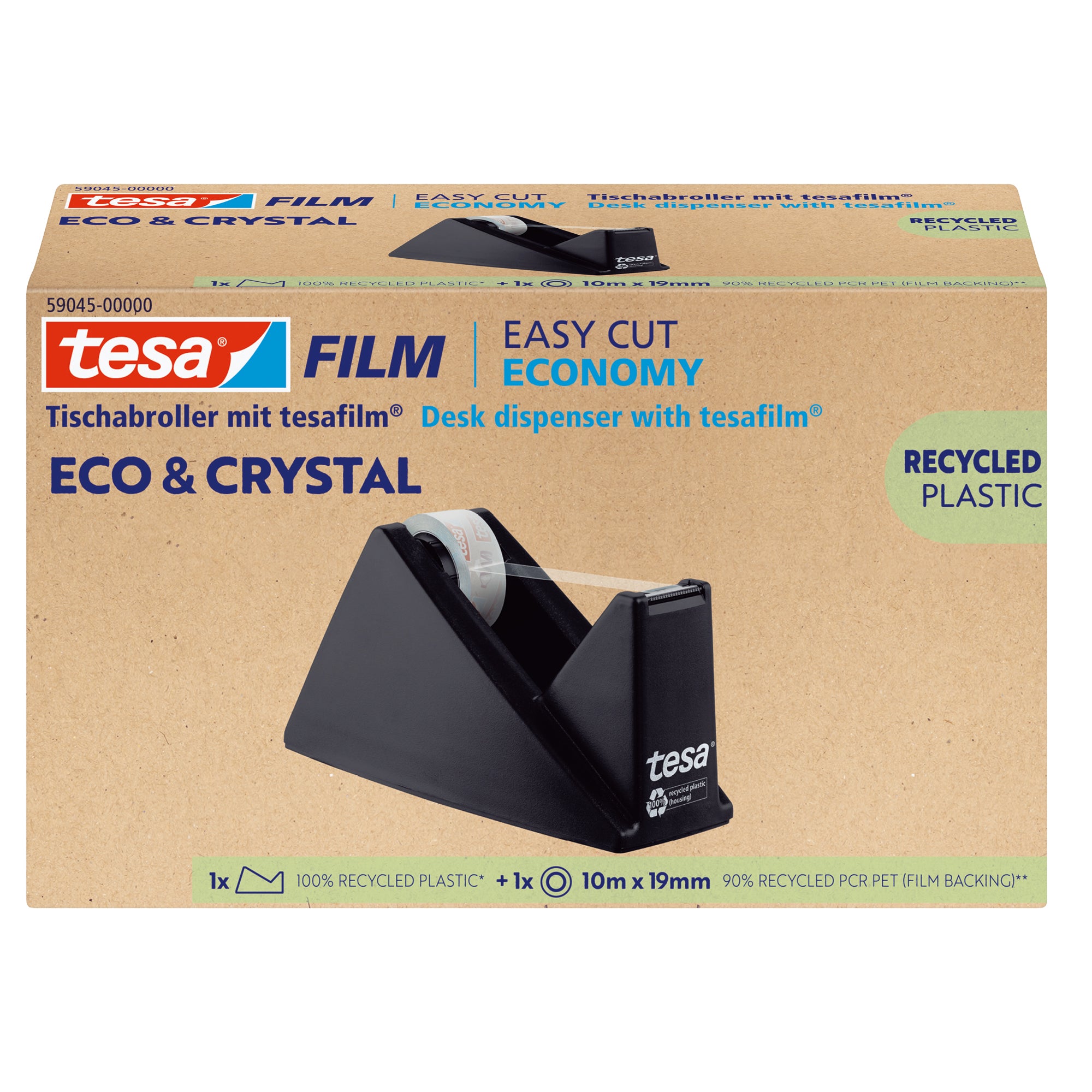 tesa-dispenser-easy-cut-crystal-recycled-1rt19mm-x-10m-film