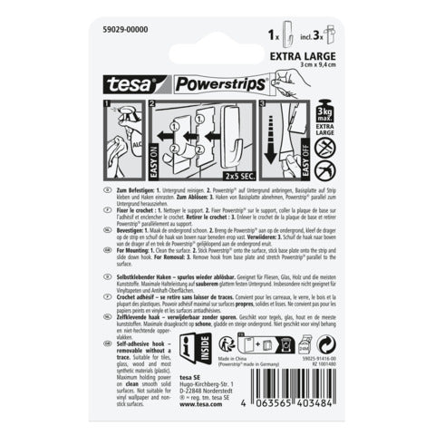 tesa-ganci-autoadesivi-xl-powerstrips-bianco-3x9-4-cm-rettangolari-59029-00001-00