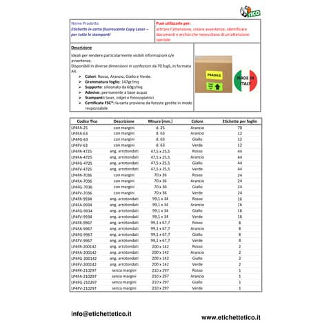 tico-etichetta-adesiva-lp4f-verde-fluo-70fg-a4-99-1x34mm-16et-fg