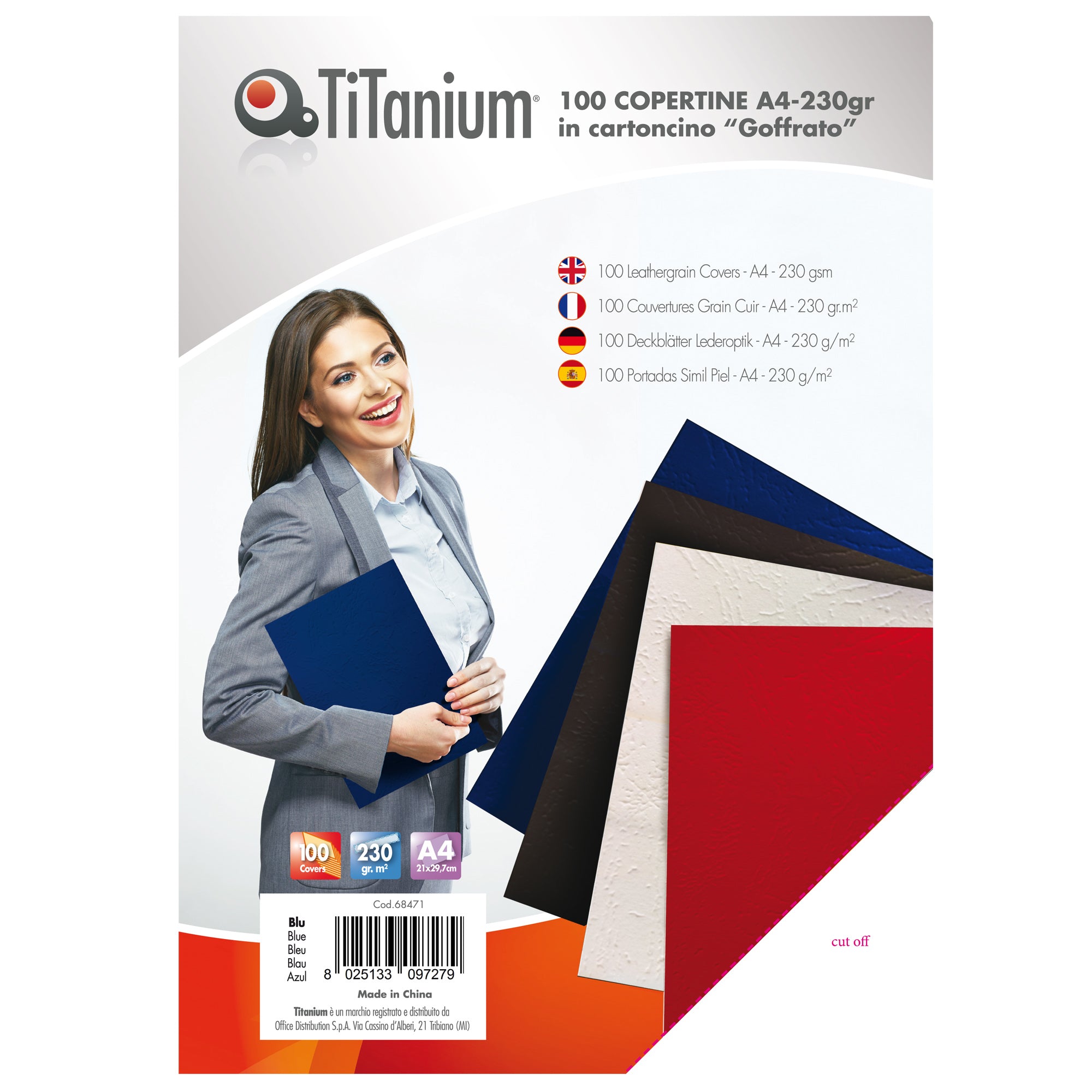 titanium-100-copertine-a4-cartoncino-goffrato-230g-blu