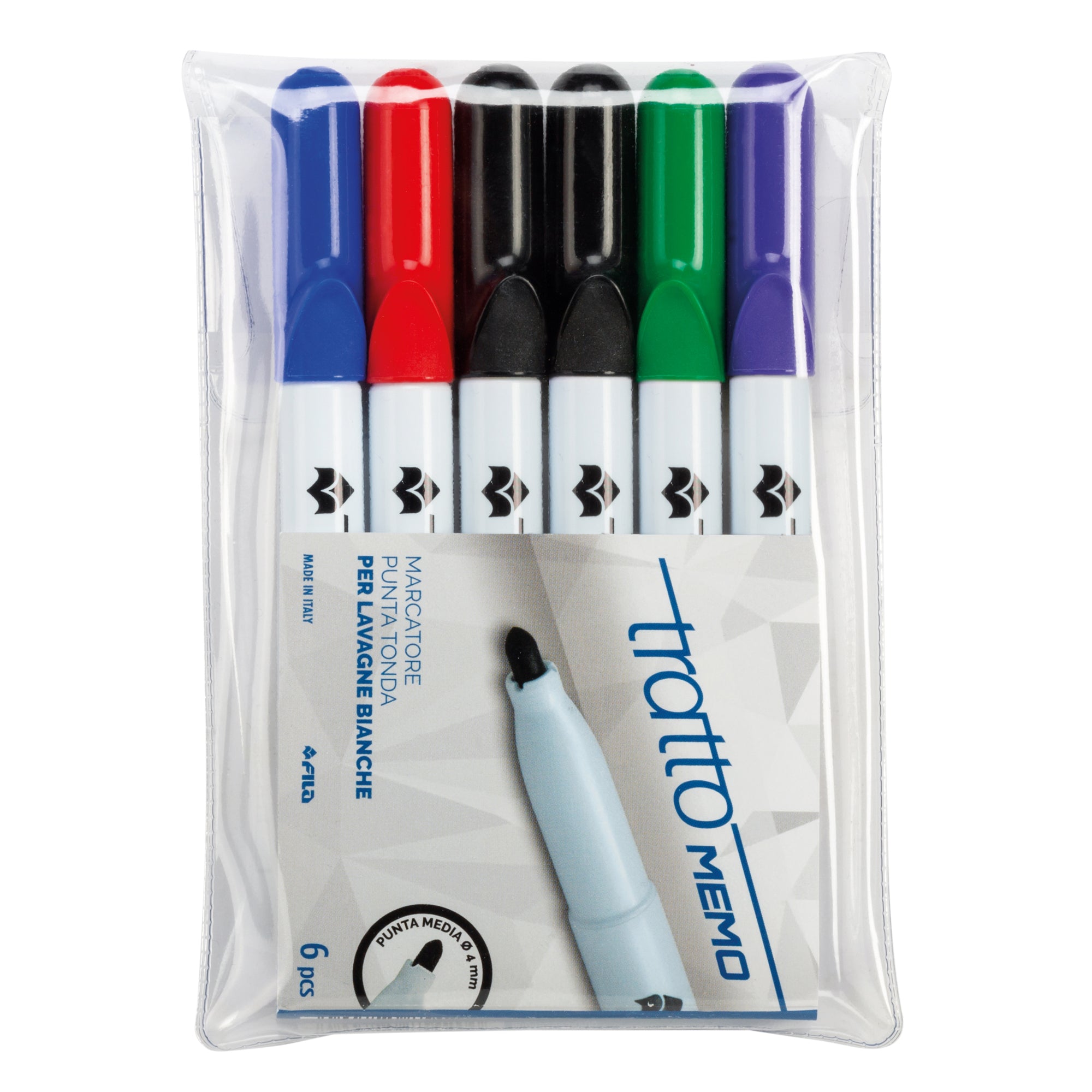 tratto-busta-6-pennarelli-memo-punta-tonda-secco-lavagna-colori-assortiti
