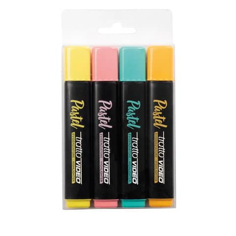 tratto-evidenziatori-video-pastel-assortiti-pastello-1-5-mm-busta-appendibile-4-pezzi-f835800