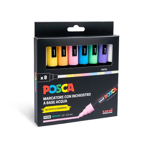 uni-mitsubishi-marcatore-tempera-inchiostro-pigmentato-uni-posca-1-8-2-5-mm-colori-assortiti-pastello-cf-8-pz-m-pc5mp-8p