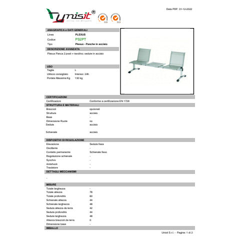 unisit-panca-2-posti-attesa-plexus-ps2pt-tavolino-acciaio-grigio-schienale-seduta-forati-traspiranti-ps2pt
