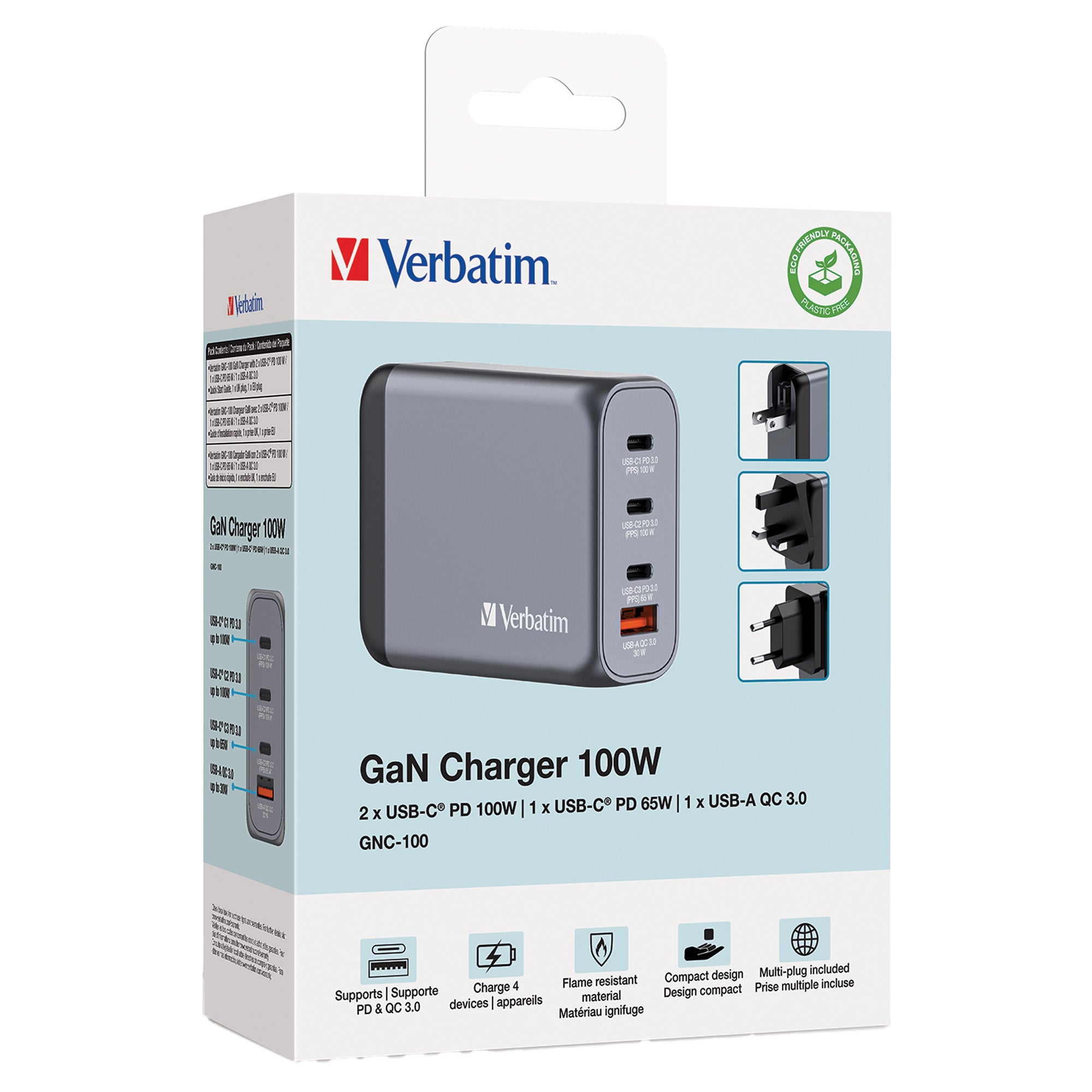 verbatim-adattatore-viaggio-gnc-100-2x-usb-c-pd-1x-usb-c-pd-65w-1x-usb-a-qc-3-0-100w