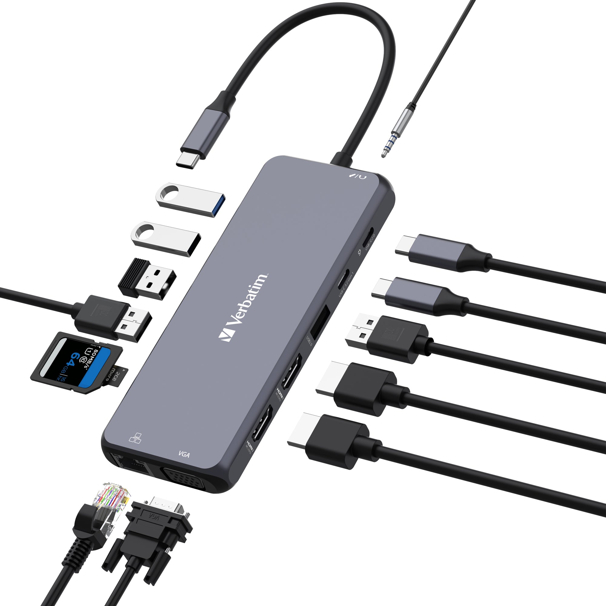 verbatim-usb-c-pro-multiport-hub-14-port-cmh-14