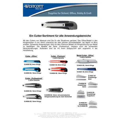 westcott-lame-ricambio-9-mm-argento-conf-10-pezzi-e-84007-00