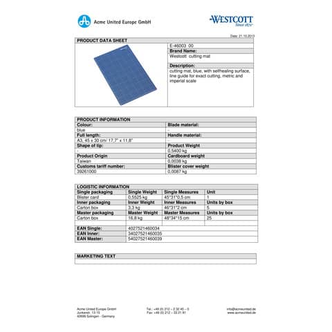 westcott-tappetino-taglio-45x30-cm-blu-din-a3-e-46003-00