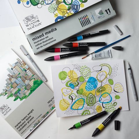winsor-newton-confezione-winsornewton-mixed-media-illustration-set-11-pezzi-soggetti-assortiti-0290180
