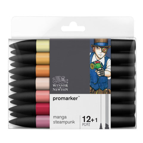 winsor-newton-pennarelli-winsornewton-promarker-doppia-punta-fine-larga-12-colori-assortiti-manga-steampunk-0290143