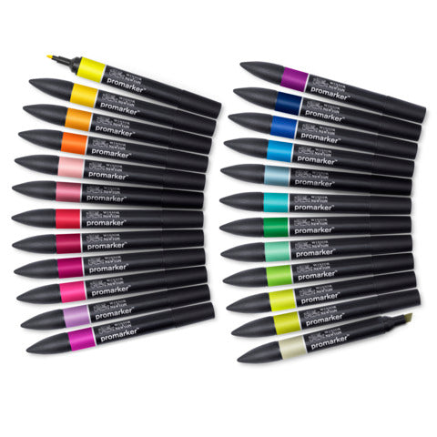 winsor-newton-pennarelli-winsornewton-promarker-doppia-punta-fine-larga-24-colori-assortiti-0290030