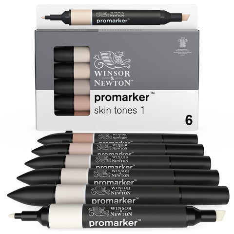 winsor-newton-pennarelli-winsornewton-promarker-doppia-punta-fine-larga-conf-6-pz-toni-carne-chiaro-0290114
