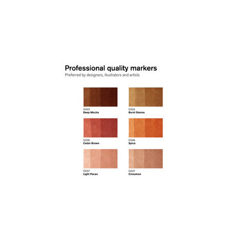 winsor-newton-pennarelli-winsornewton-promarker-doppia-punta-fine-larga-conf-6-pz-toni-carne-scuro-0290115