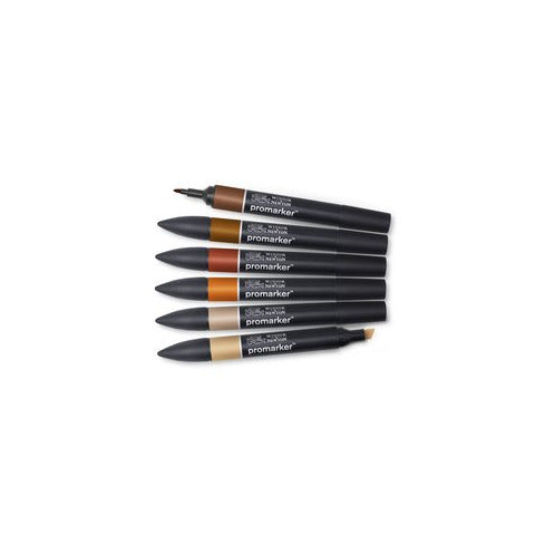 winsor-newton-pennarelli-winsornewton-promarker-doppia-punta-fine-larga-conf-6-pz-toni-carne-scuro-0290115