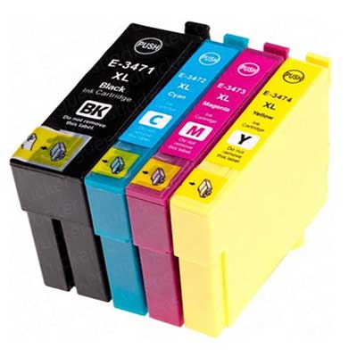 Cartucce 34XL/T3476 compatibili - Nero/colori - Confezione risparmio da 4 PZ