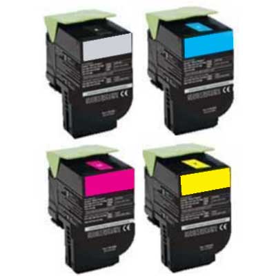 Toner 71B20/BCMY compatibili - Nero/colori - Confezione risparmio da 4 PZ