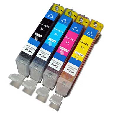 Cartucce CLI551XL/BCMY compatibili - Nero/colori - Confezione risparmio da 4 PZ