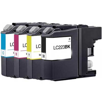 Cartucce LC223/LC223VALBPDR compatibili - Nero/colori - Confezione risparmio da 4 PZ