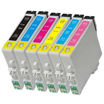 Cartucce T0487/Cavalluccio Marino compatibili - Nero/colori - Confezione risparmio da 6 PZ
