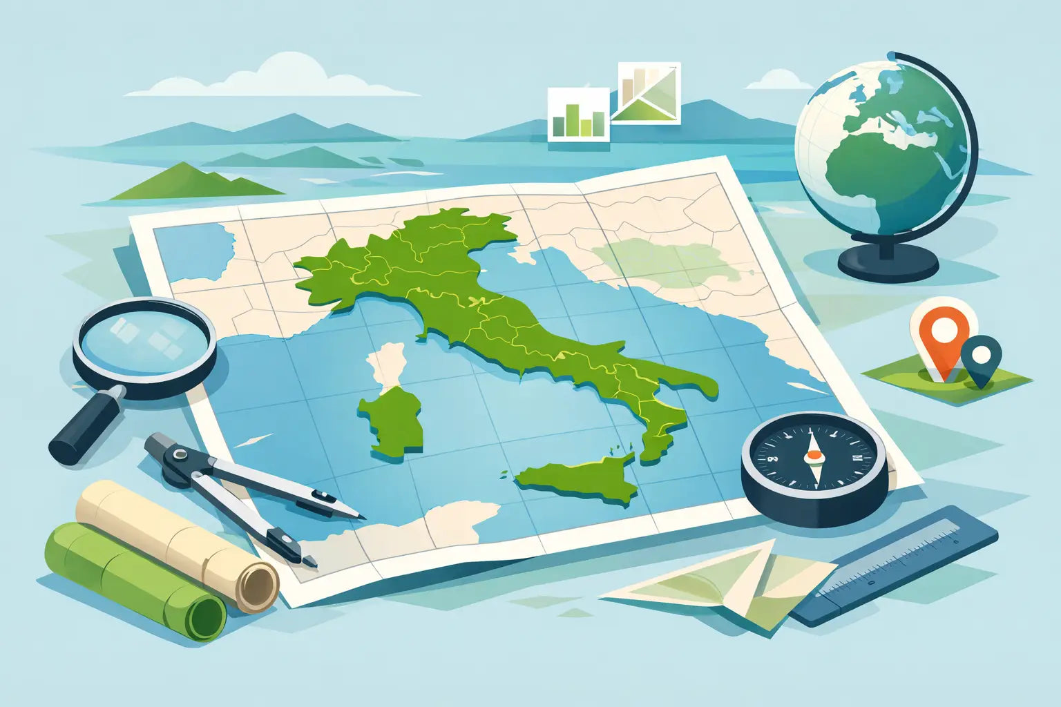 Carta geografica Italia: formati, scale e usi