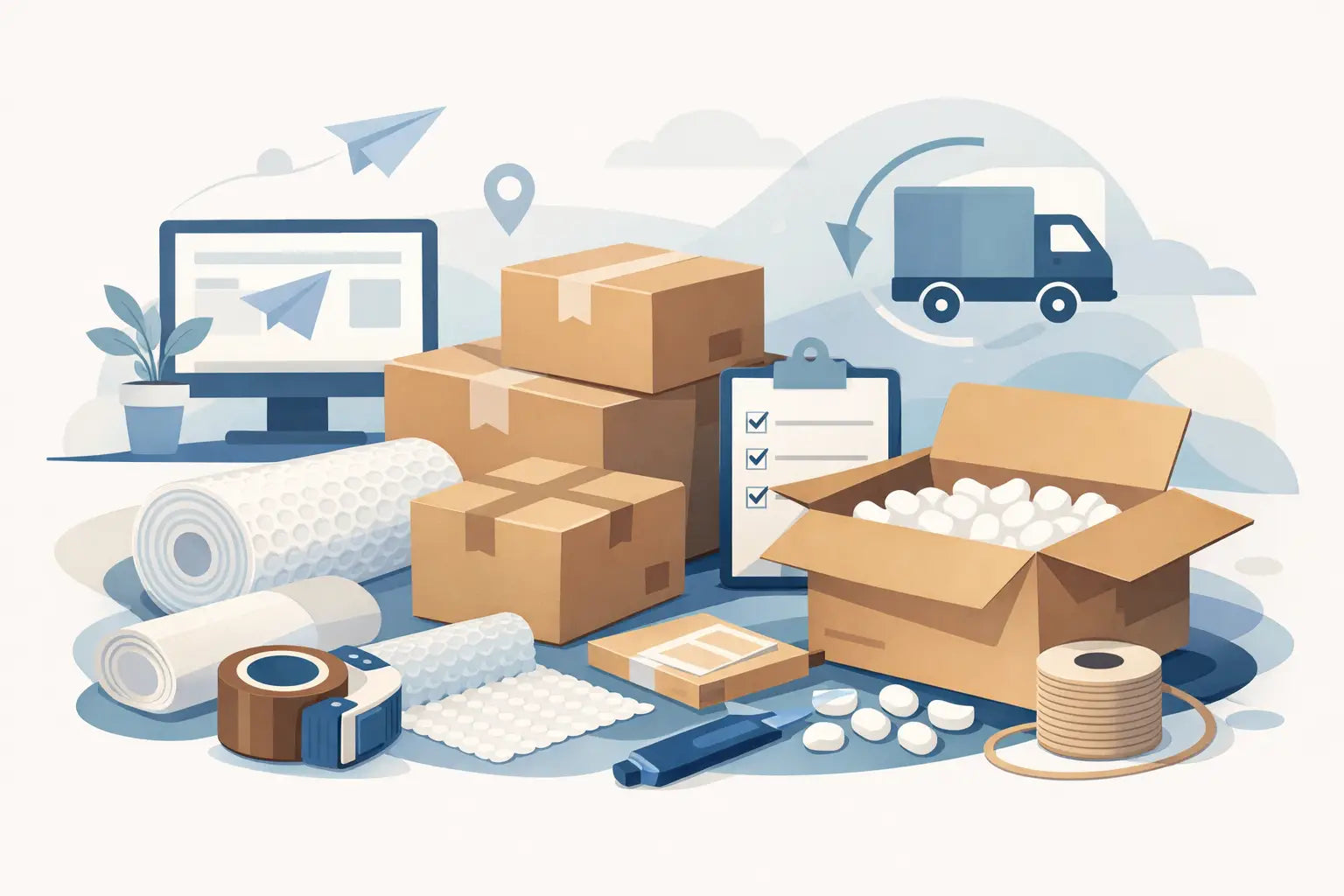 Materiali imballaggio per spedizioni ufficio