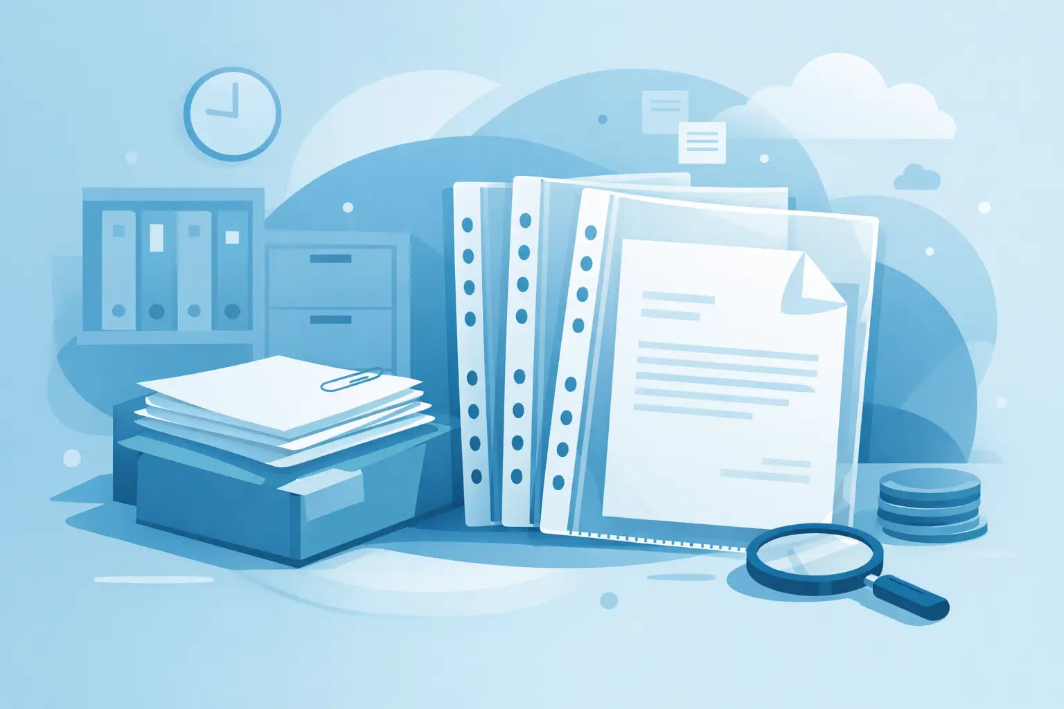 Buste forate per archiviazione documenti