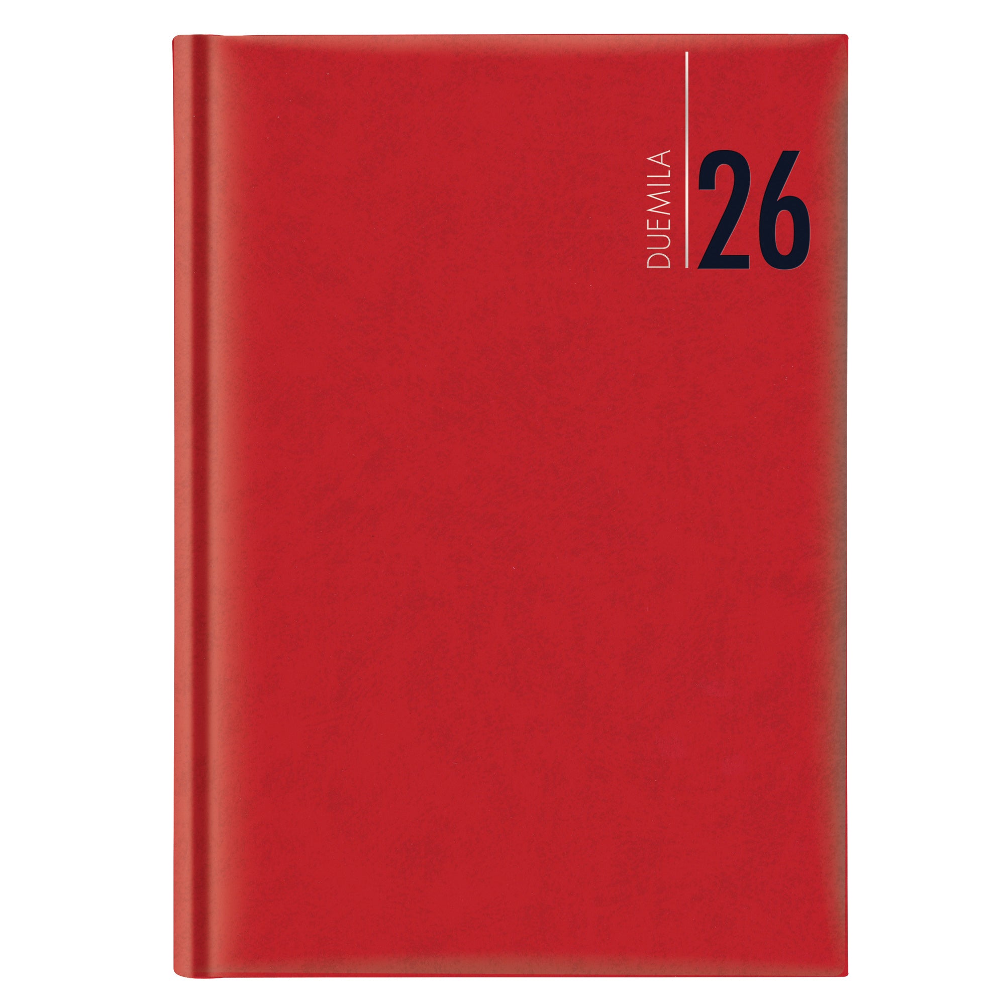 NO-BRAND - Agenda settimanale 2026 dim.17x24cm cop. In carta imbottita rosso - 9131XMT08
