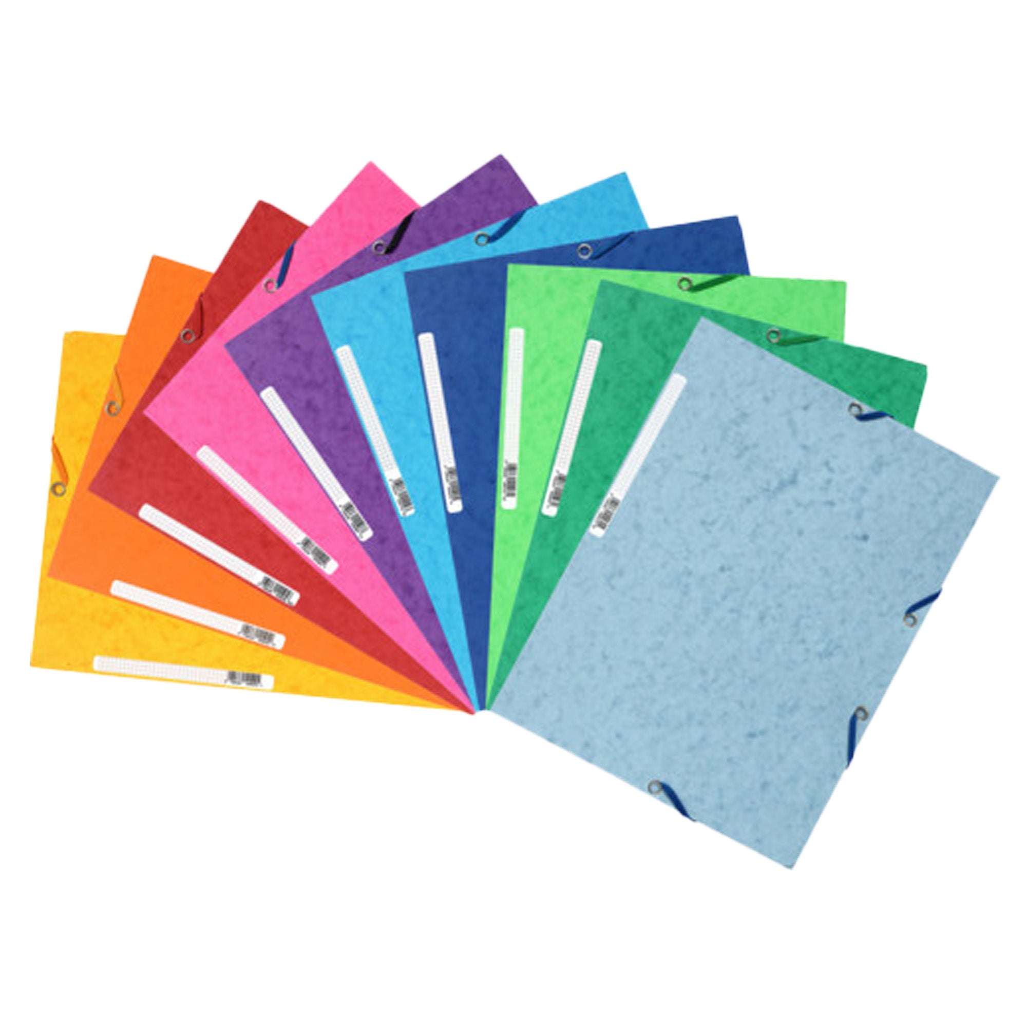 EXACOMPTA - Cartella 3 lembi c/elastico 24x32cm colori ass. 400g  - 55510E - Confezione da 50 PZ