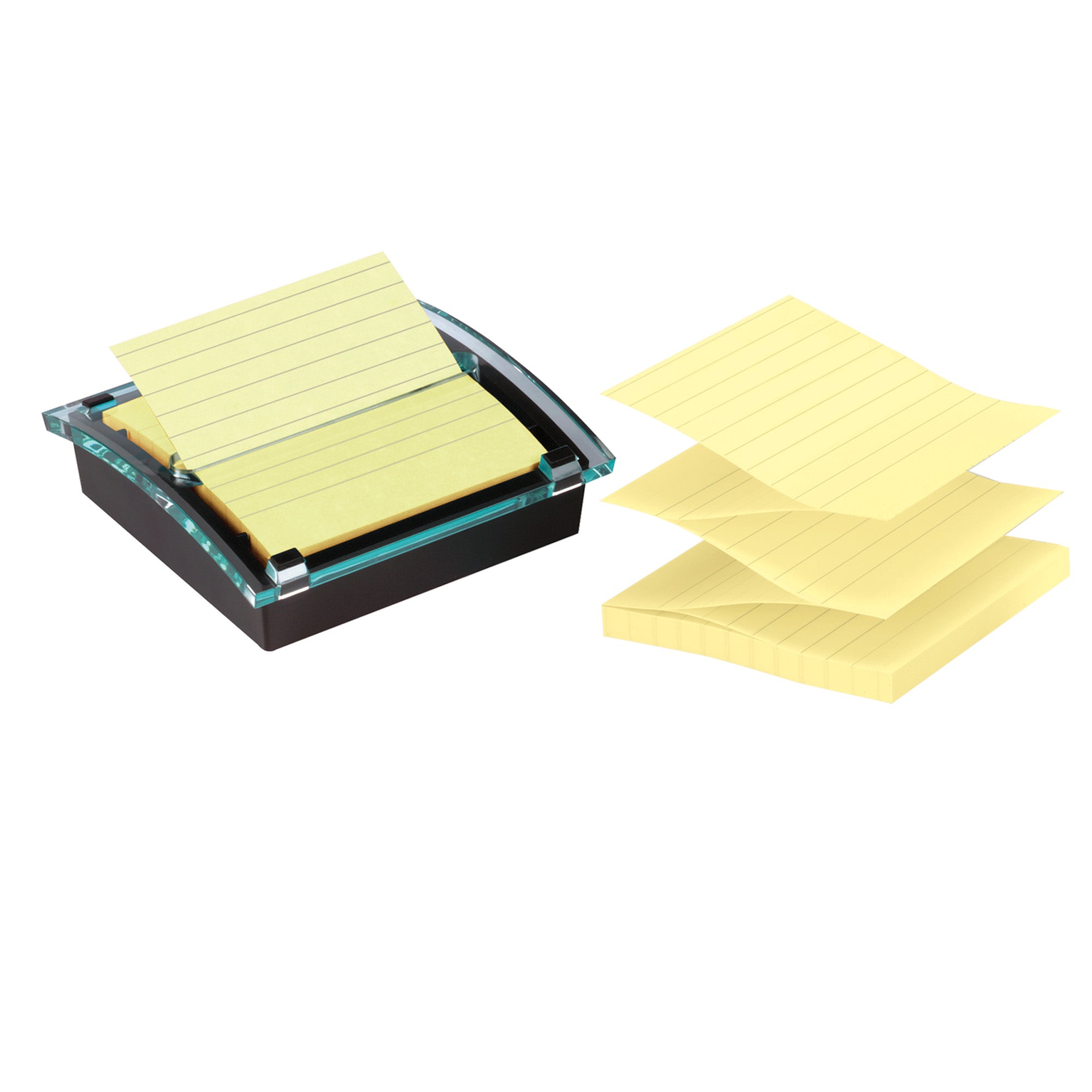 POST-IT-SUPER-STICKY - Dispenser foglietti adesivi post-it® super sticky z-notes nero/trasparente ds440-sscyl - 7100067448